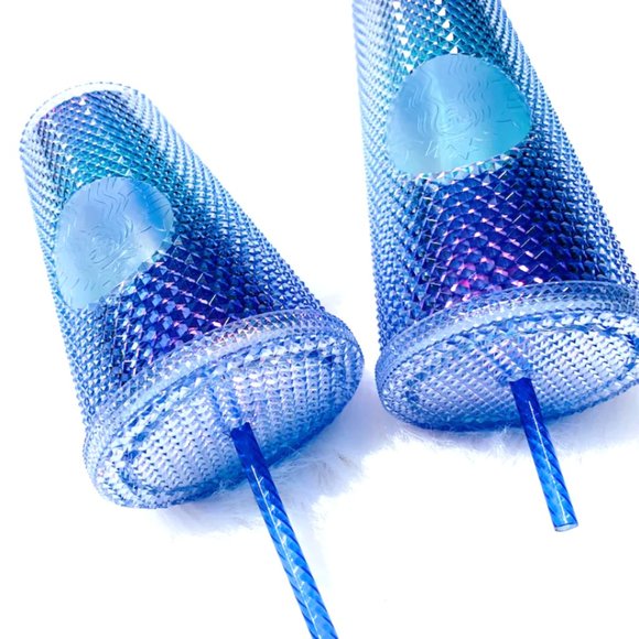 Starbucks Purple Aqua Ombre Studded Venti Tumbler Set - Mermaid  Edition NEW - Picture 3 of 3